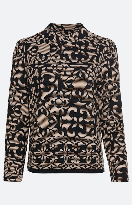 Sweatshirt met ottomanstructuur