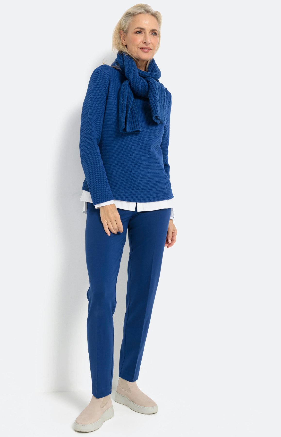 Stretchachtig sweatshirt met structuur