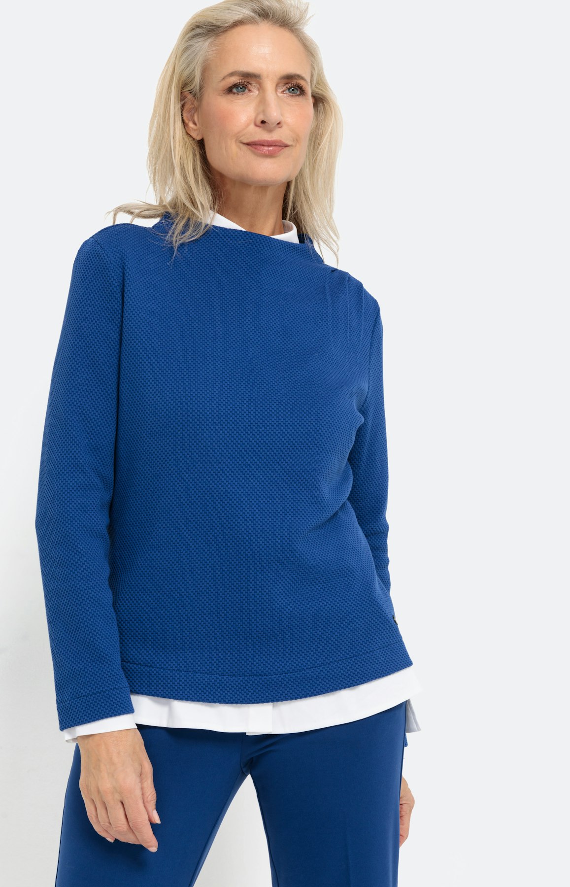 Stretchachtig sweatshirt met structuur