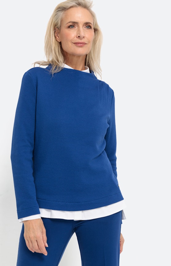 Stretchachtig sweatshirt met structuur