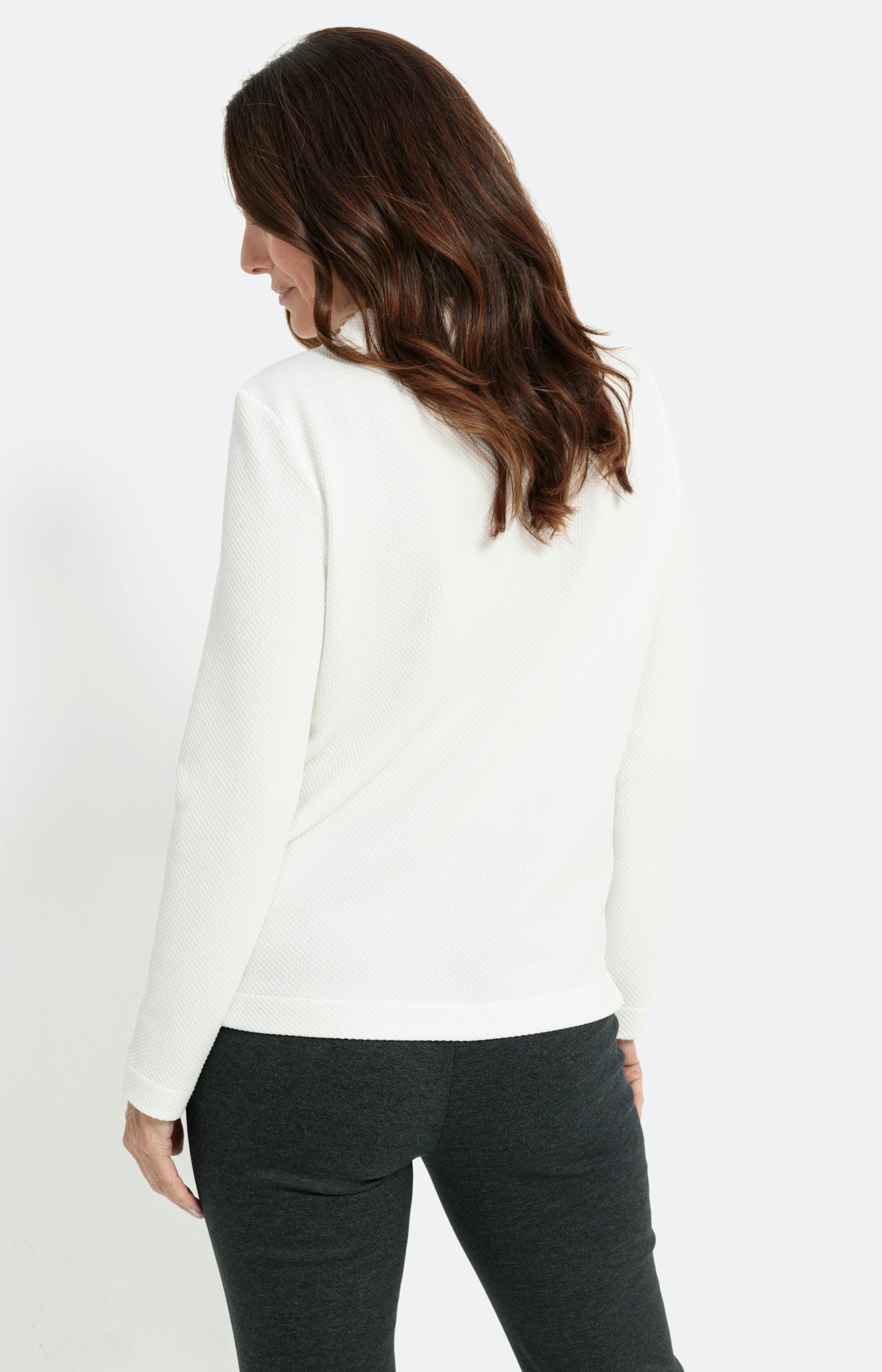 Sweatshirt met een opstaande kraag