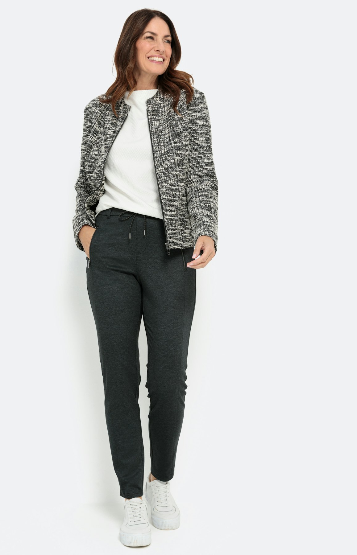 Sweatshirt met een opstaande kraag