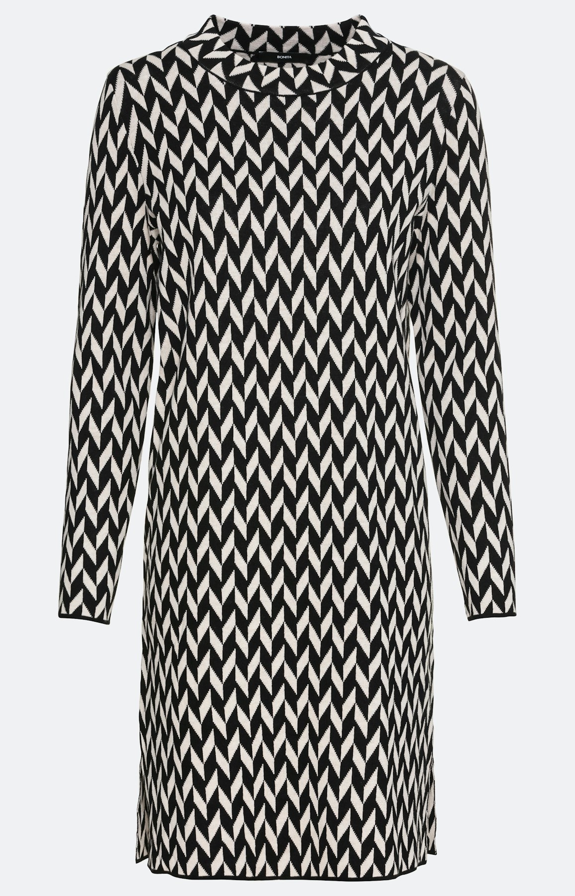 Geradliniges Kleid im Jacquard-Design