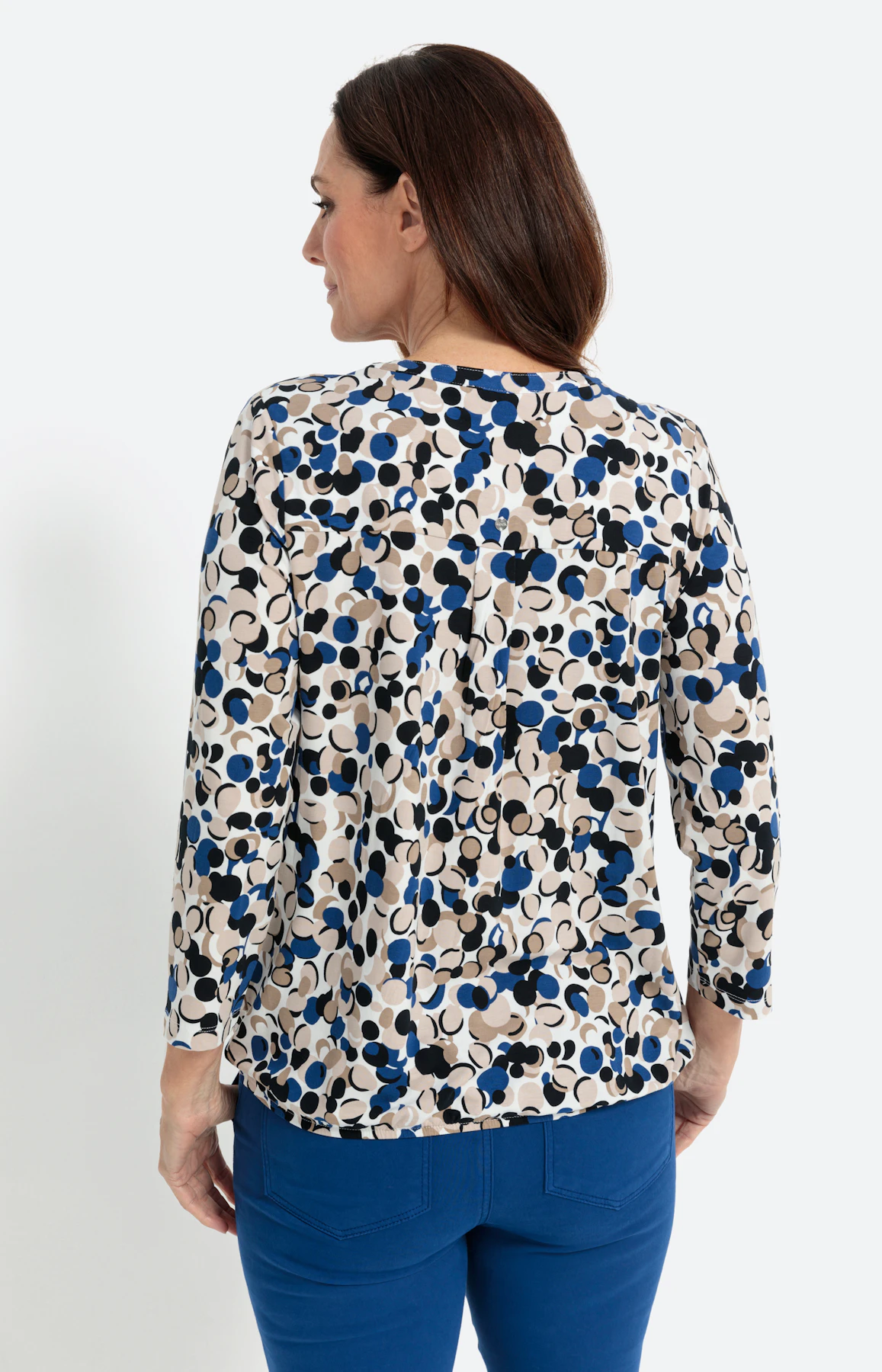 Shirt im All Over-Design mit 3/4-Arm