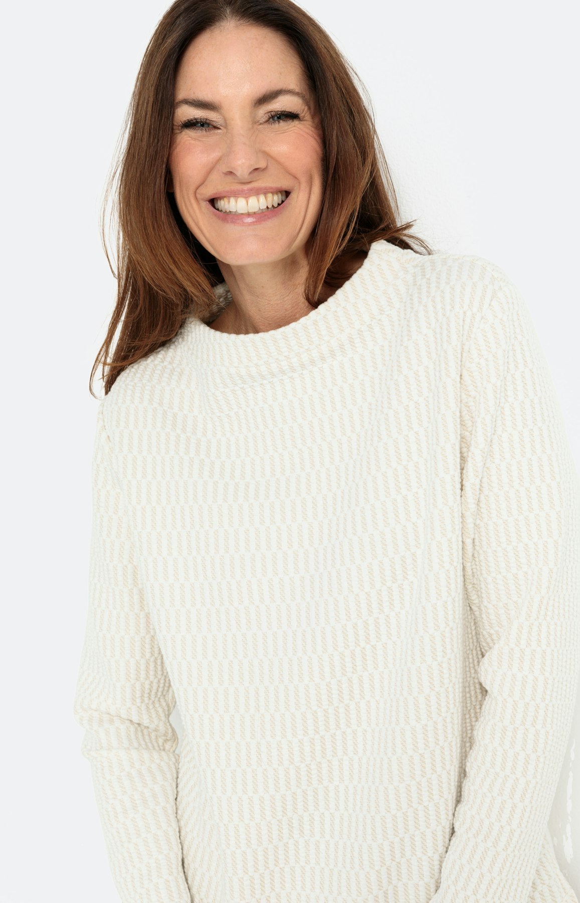 Sweatshirt mit feinen Lurexfäden