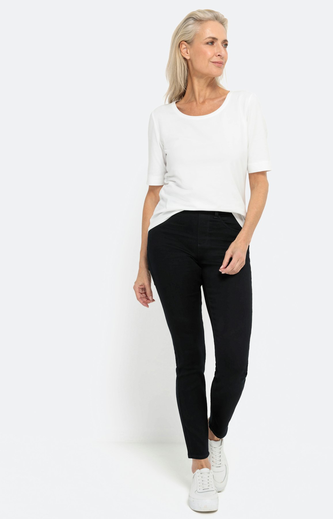 Stretchachtige jegging 30 inch blauw