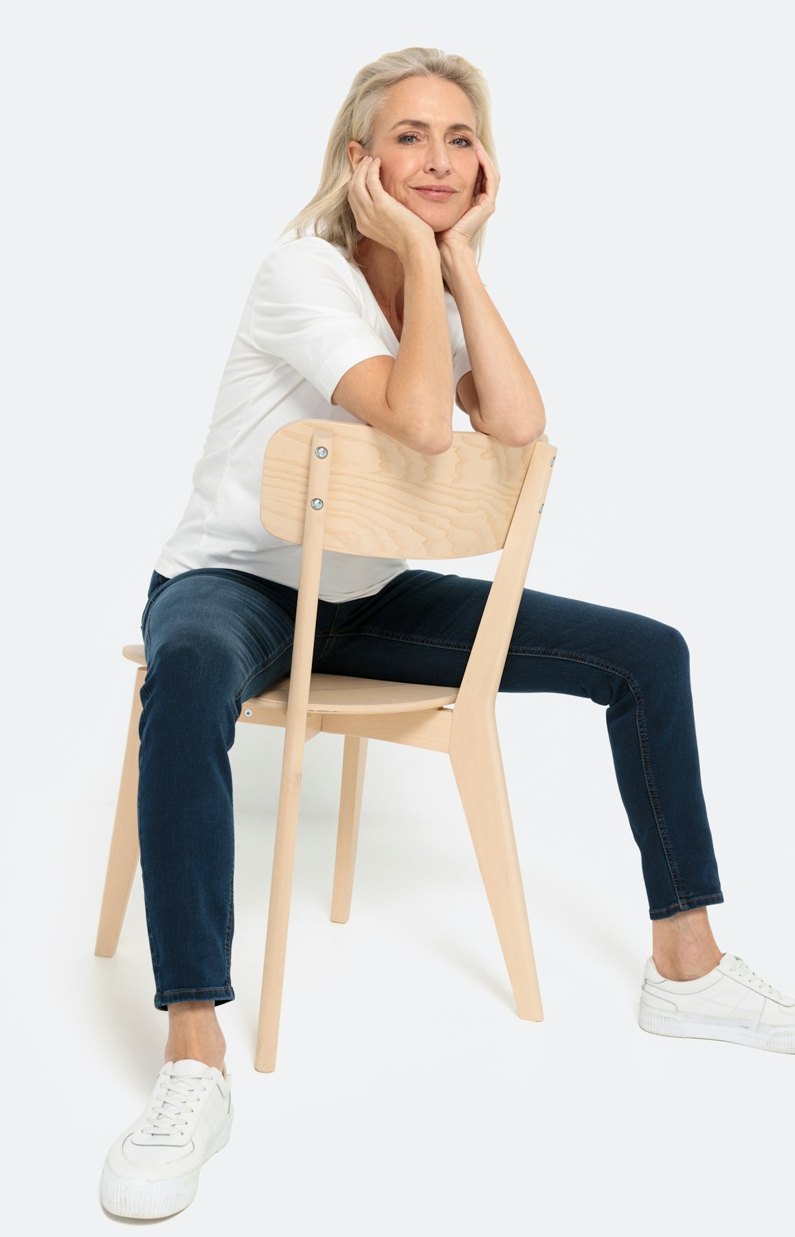 Stretch-jegging 30 inch donkerblauw