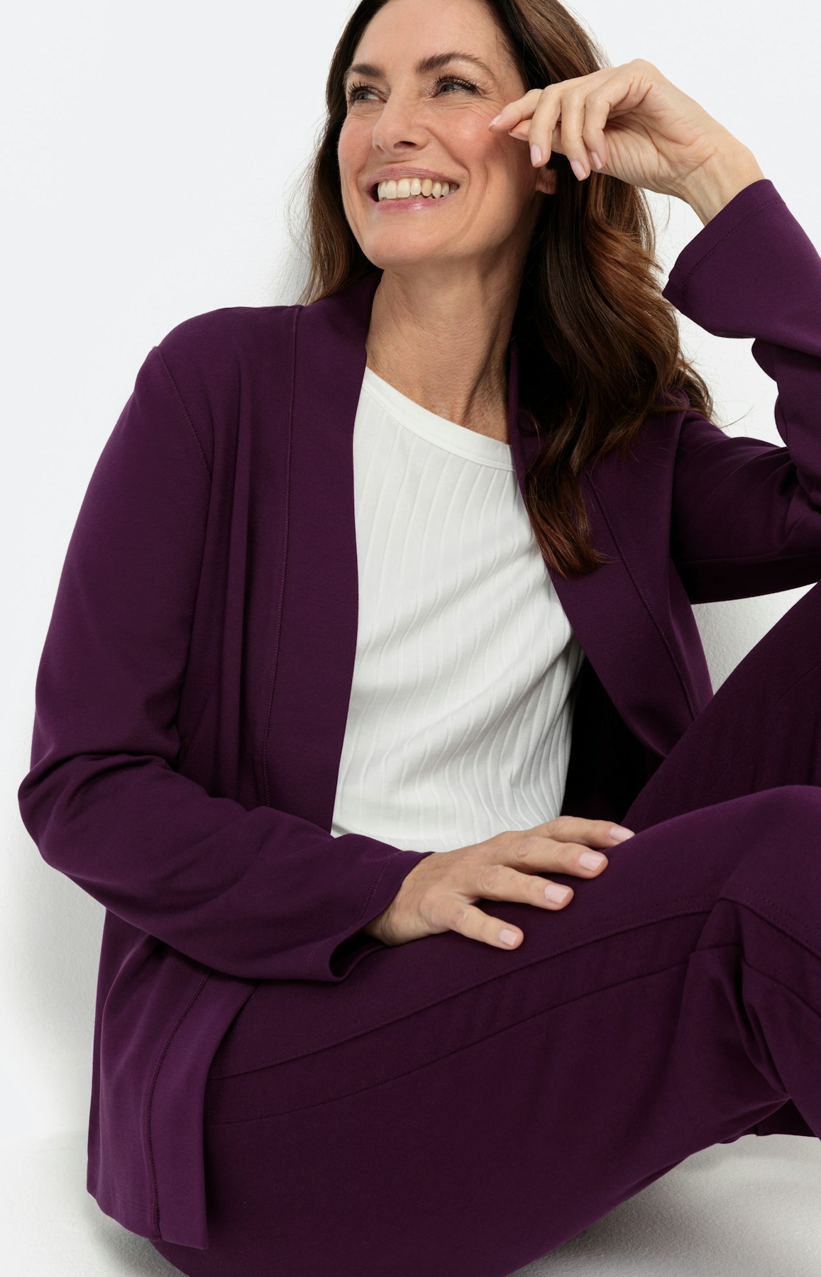 Sweat-cardigan zonder sluiting