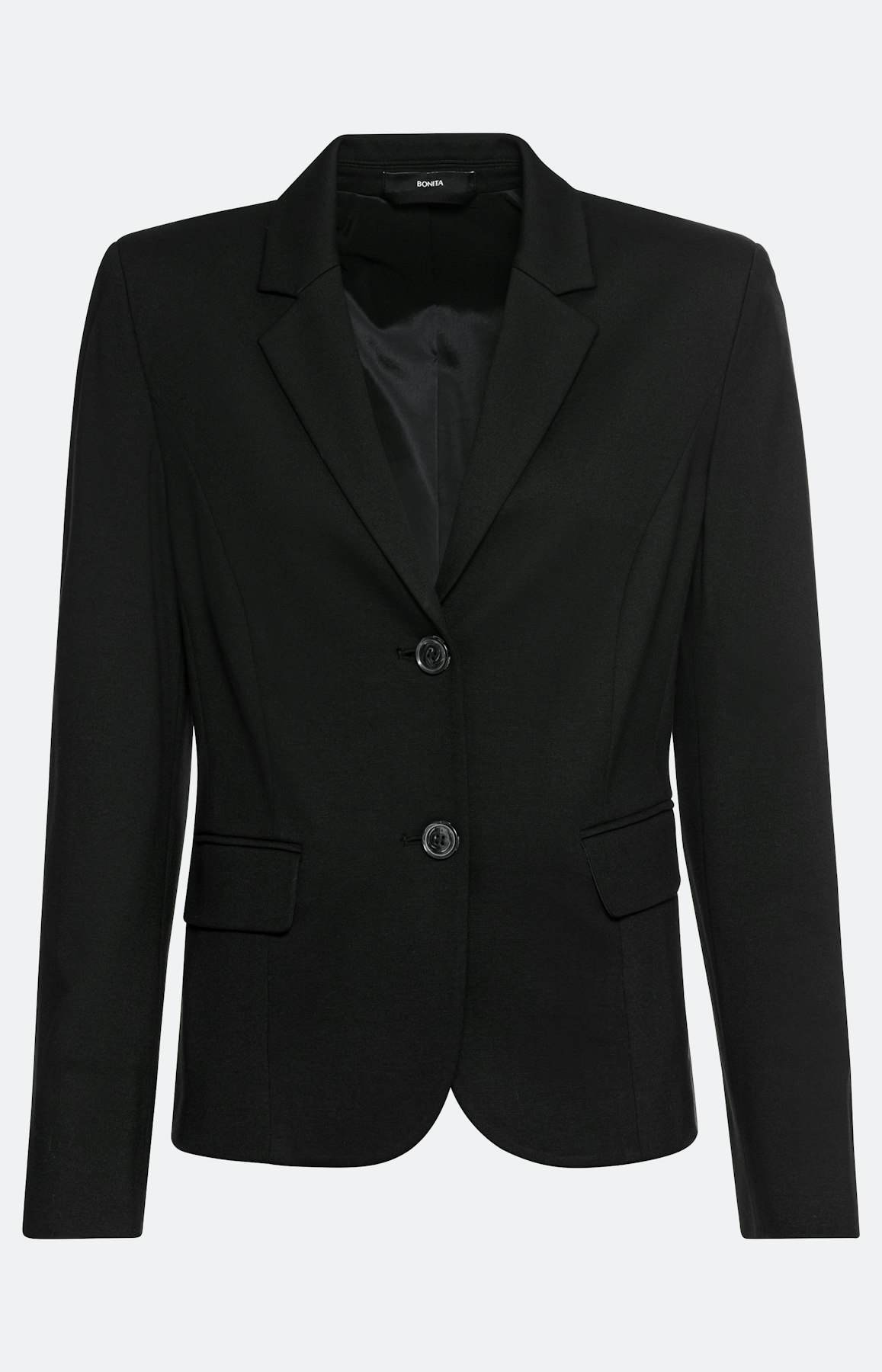 Basic blazer in jersey, zwart