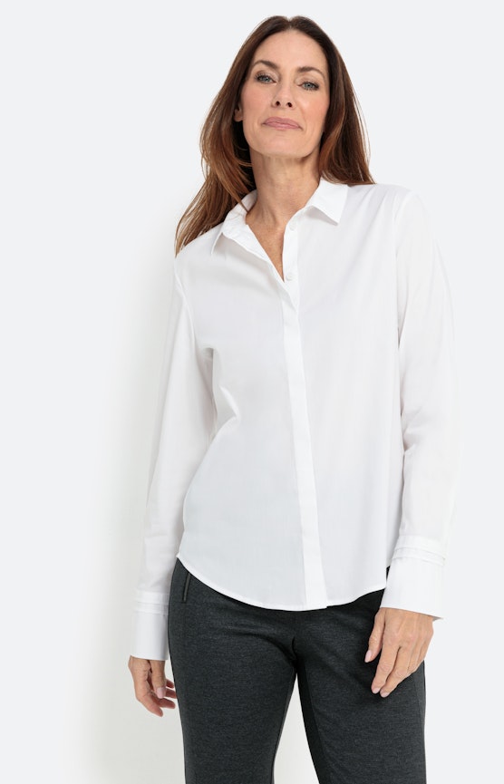 Basic blouse in stretchachtige kwaliteit