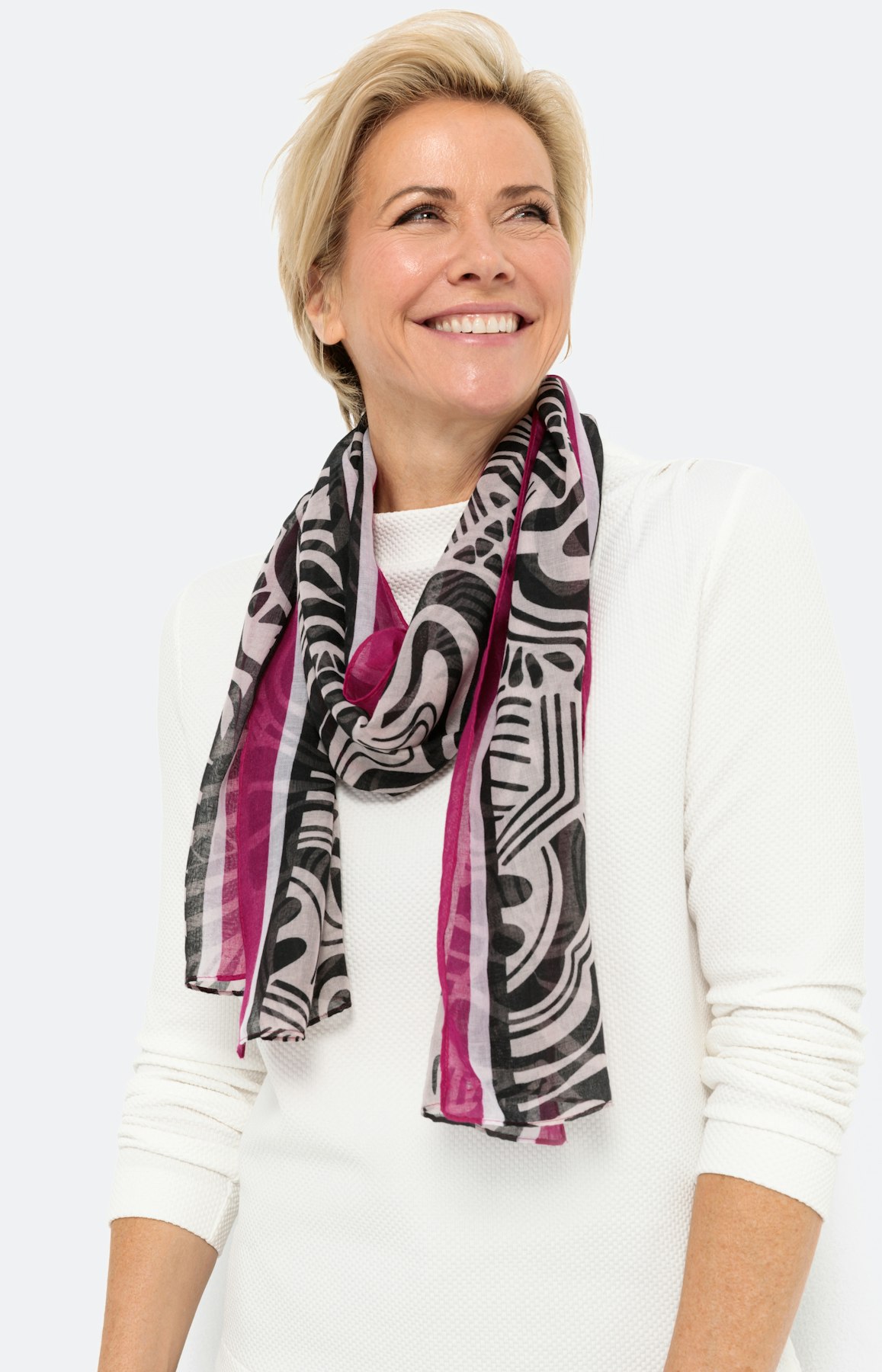 Schal mit grafischem All Over-Muster