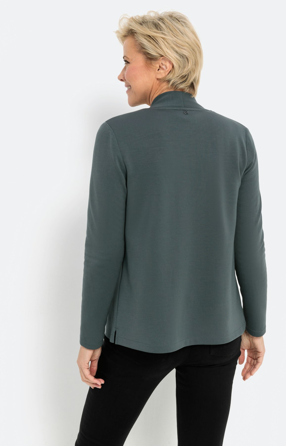 Scuba-cardigan met lange mouwen