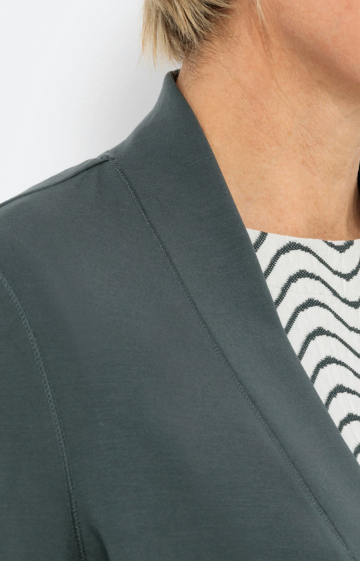 Scuba-cardigan met lange mouwen