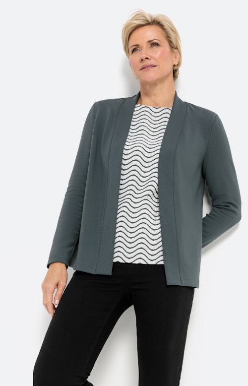 Scuba-cardigan met lange mouwen