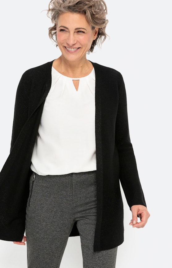 Cardigan mit langem Arm und Lurexfäden