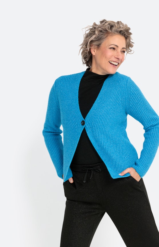 Langärmliger Cardigan mit Knopf