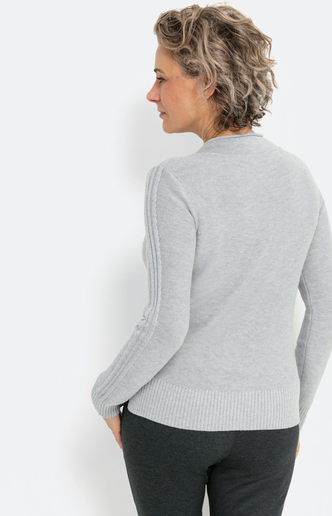 Trui met kabelmotief-detail