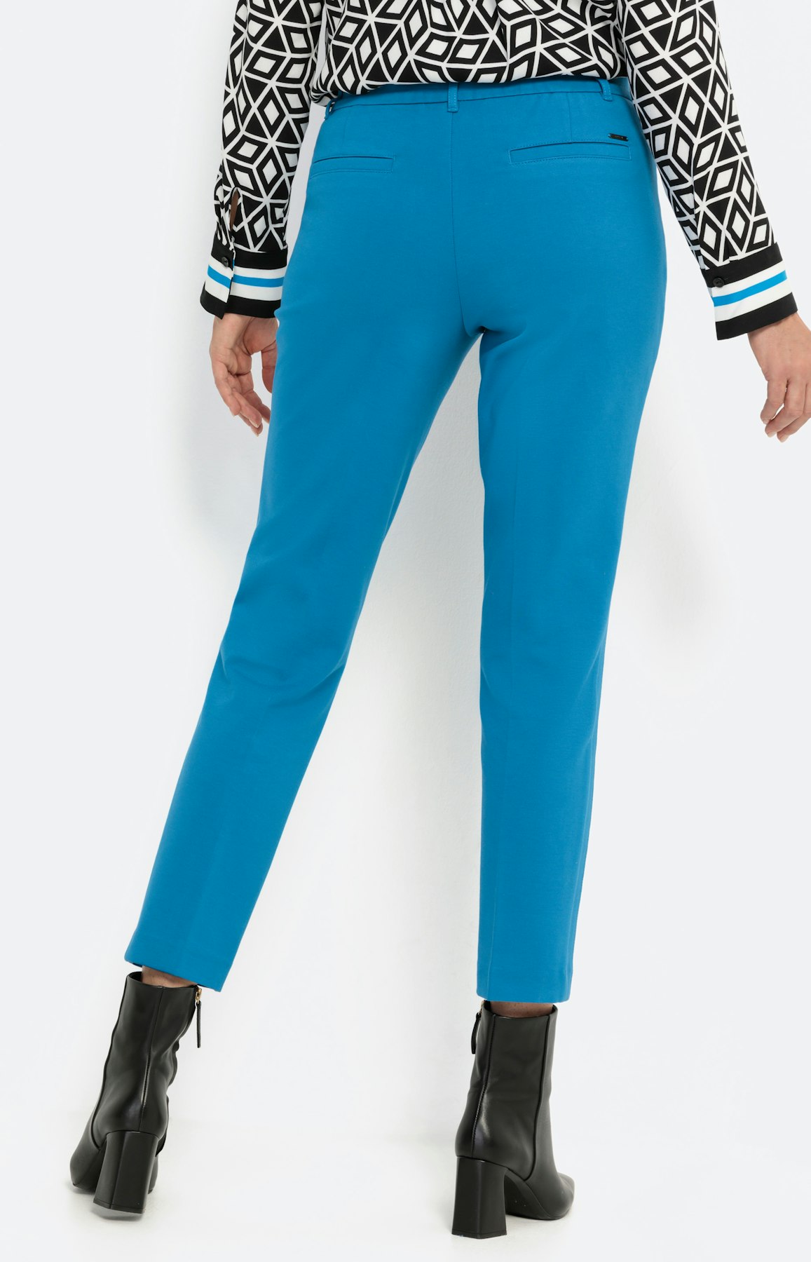 Broek met smalle pijpen van jersey