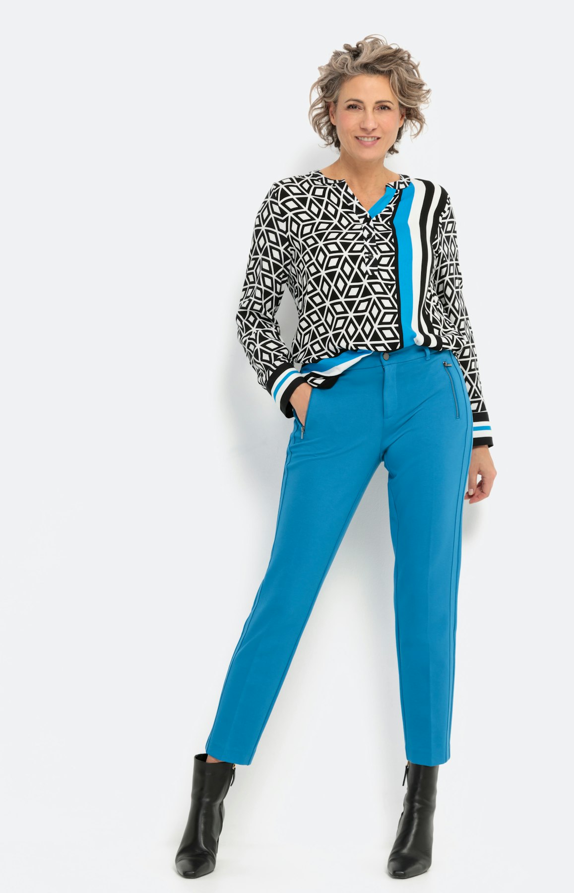 Broek met smalle pijpen van jersey