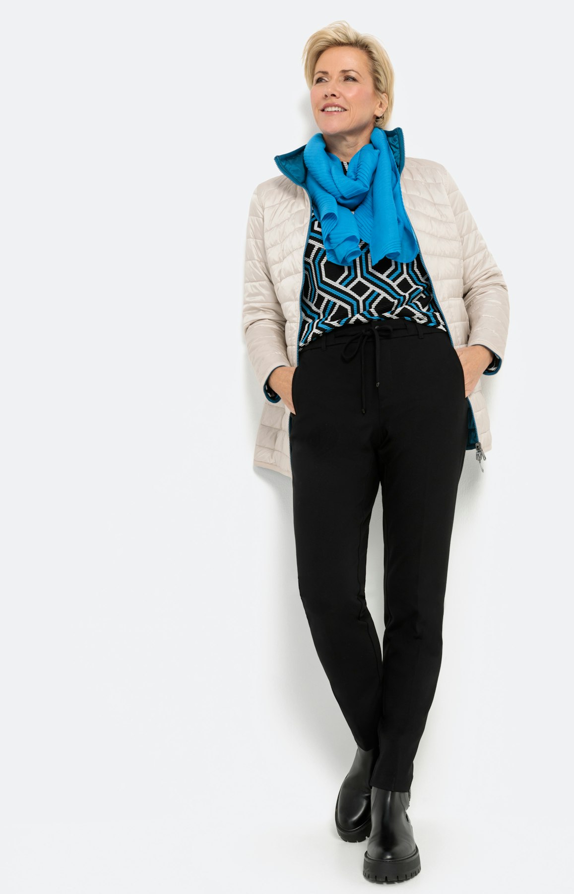 Structuursweatshirt in grafische look