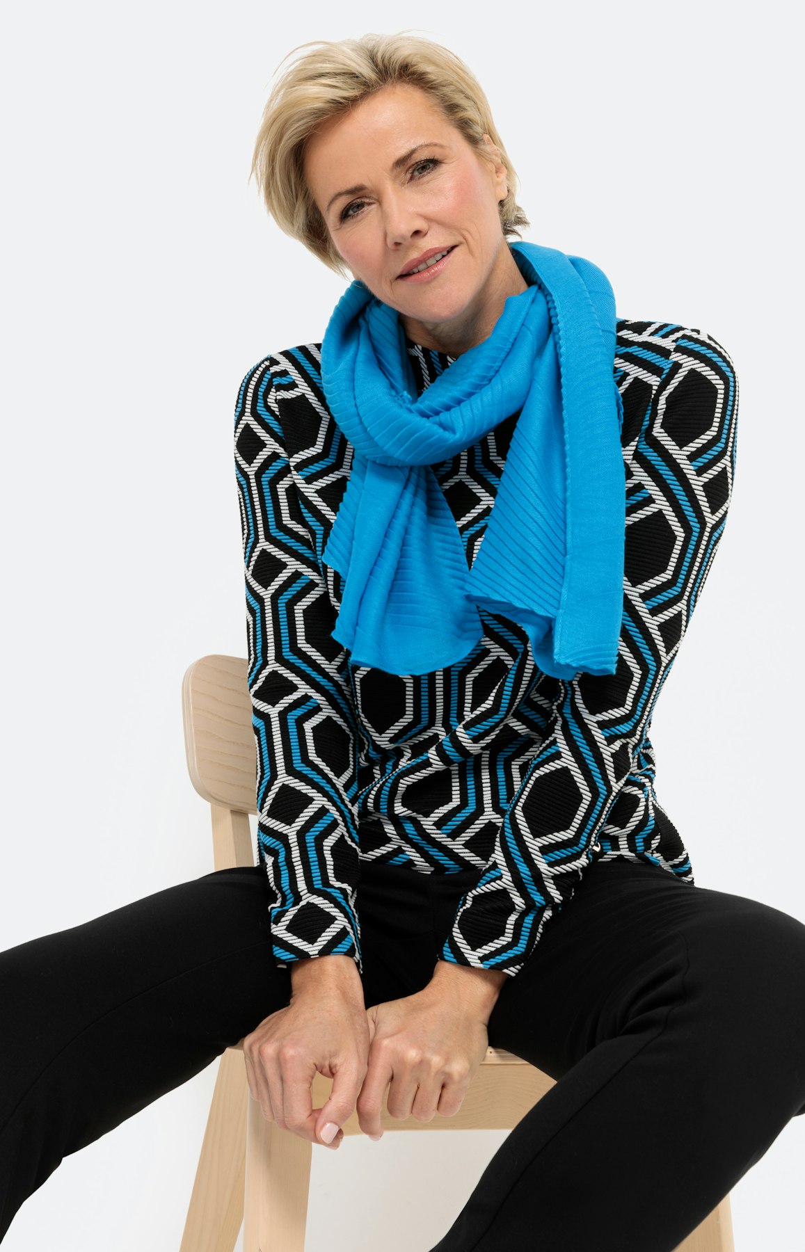 Structuursweatshirt in grafische look