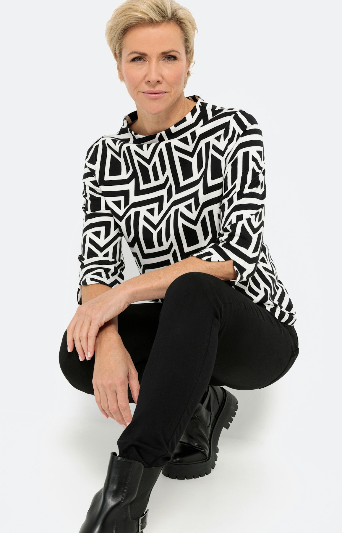 Sweatshirt met 3/4-mouwen