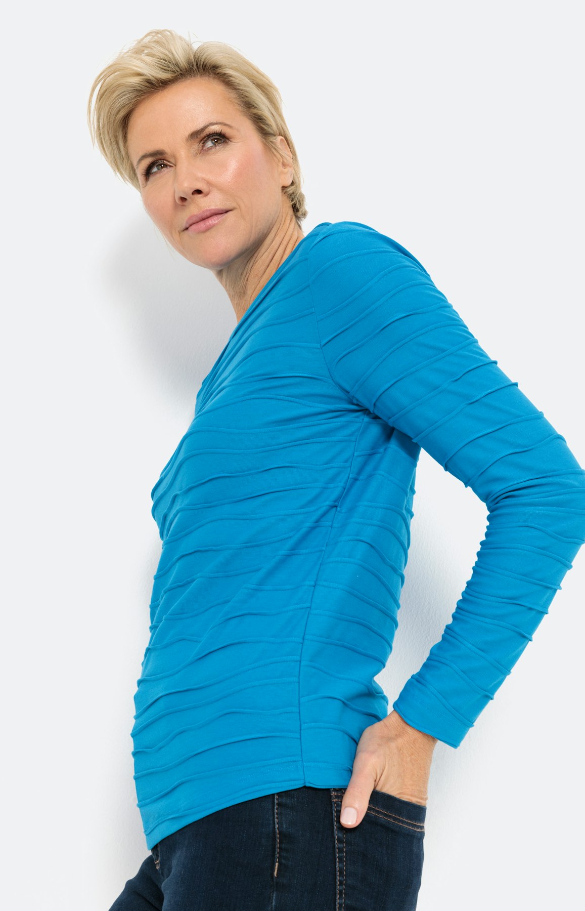 Stretchiges Sweatshirt mit langem Arm