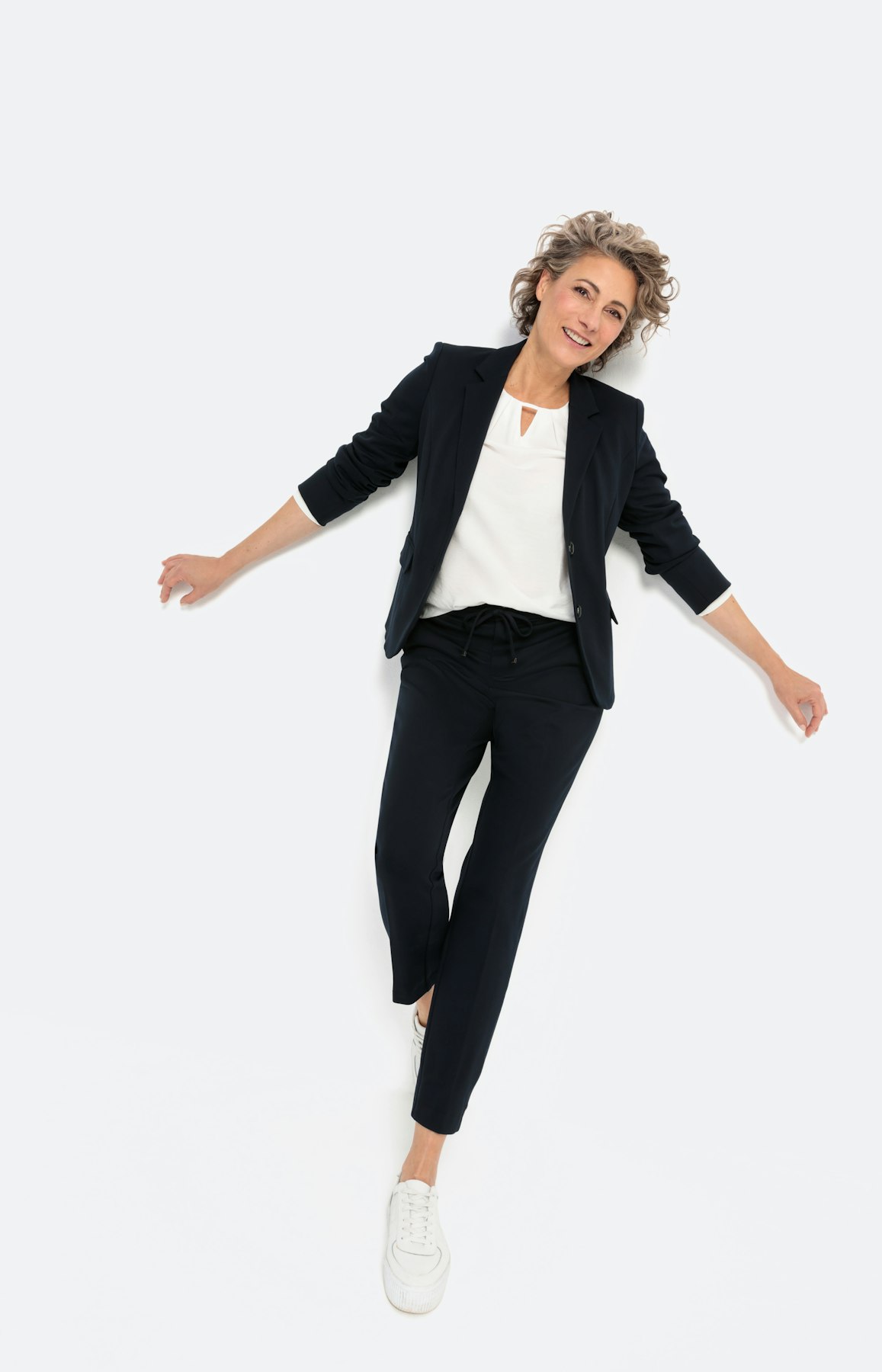 Shirt met lange mouwen, oogje en lusje