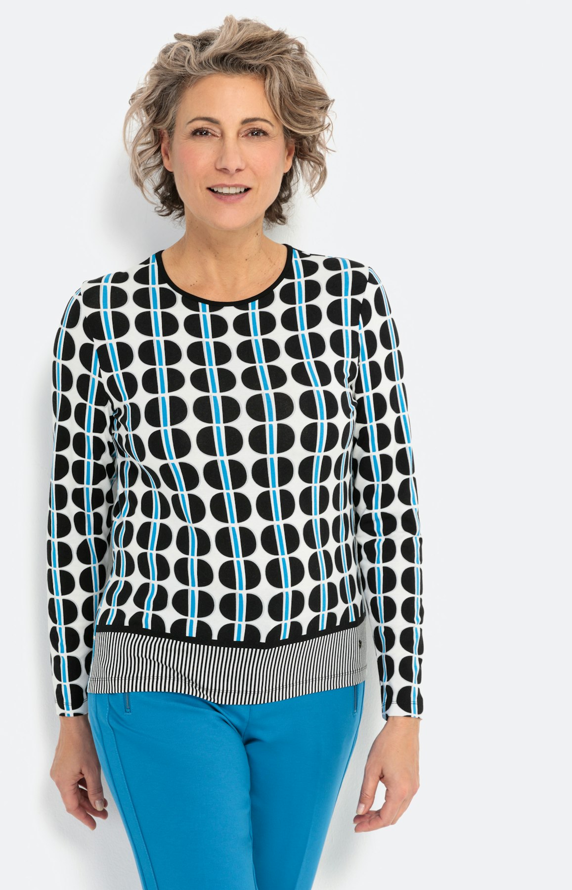 Shirt mit langem Arm und Frontprint