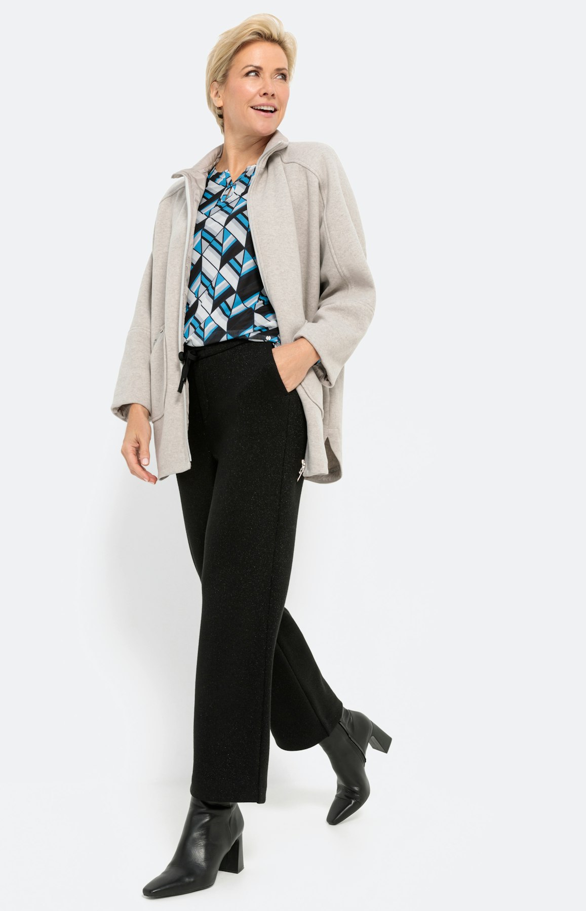 Shirt met lange mouwen van mesh