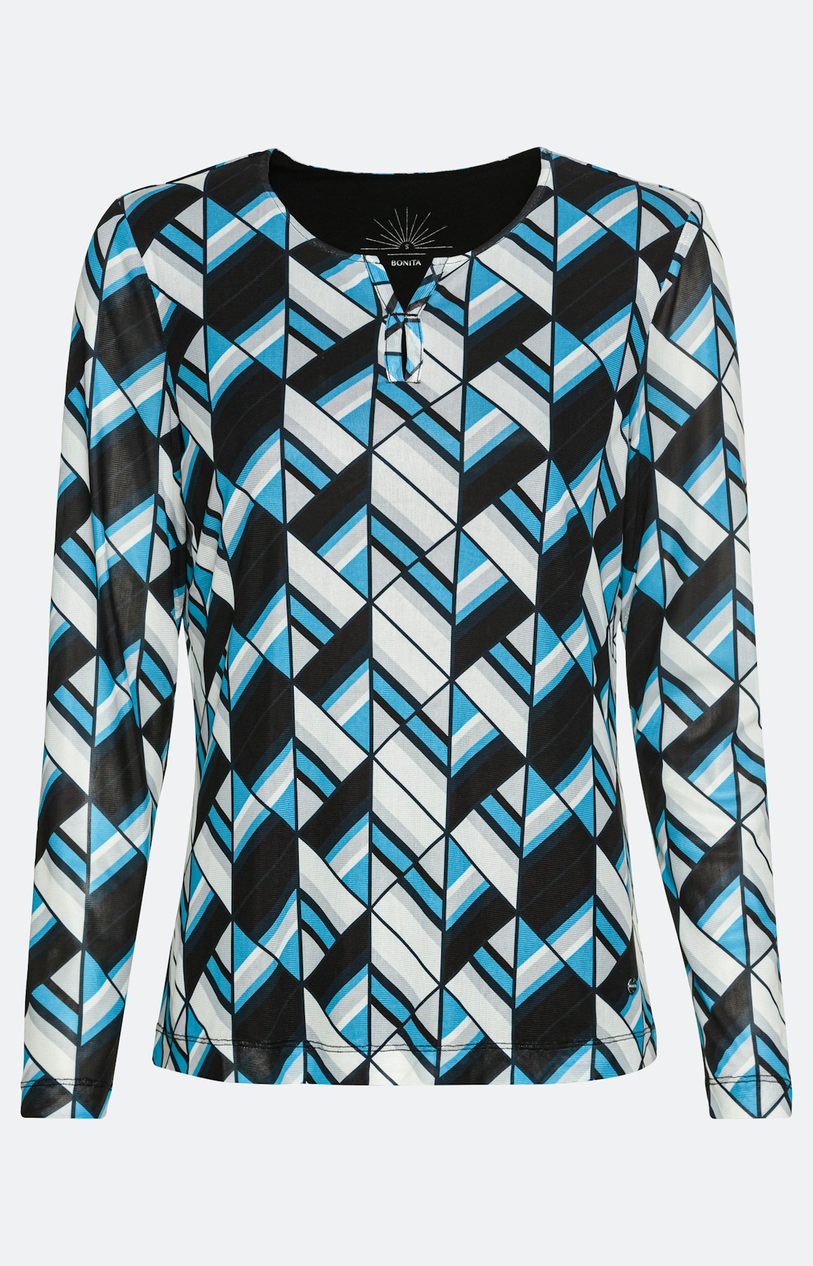 Shirt met lange mouwen van mesh