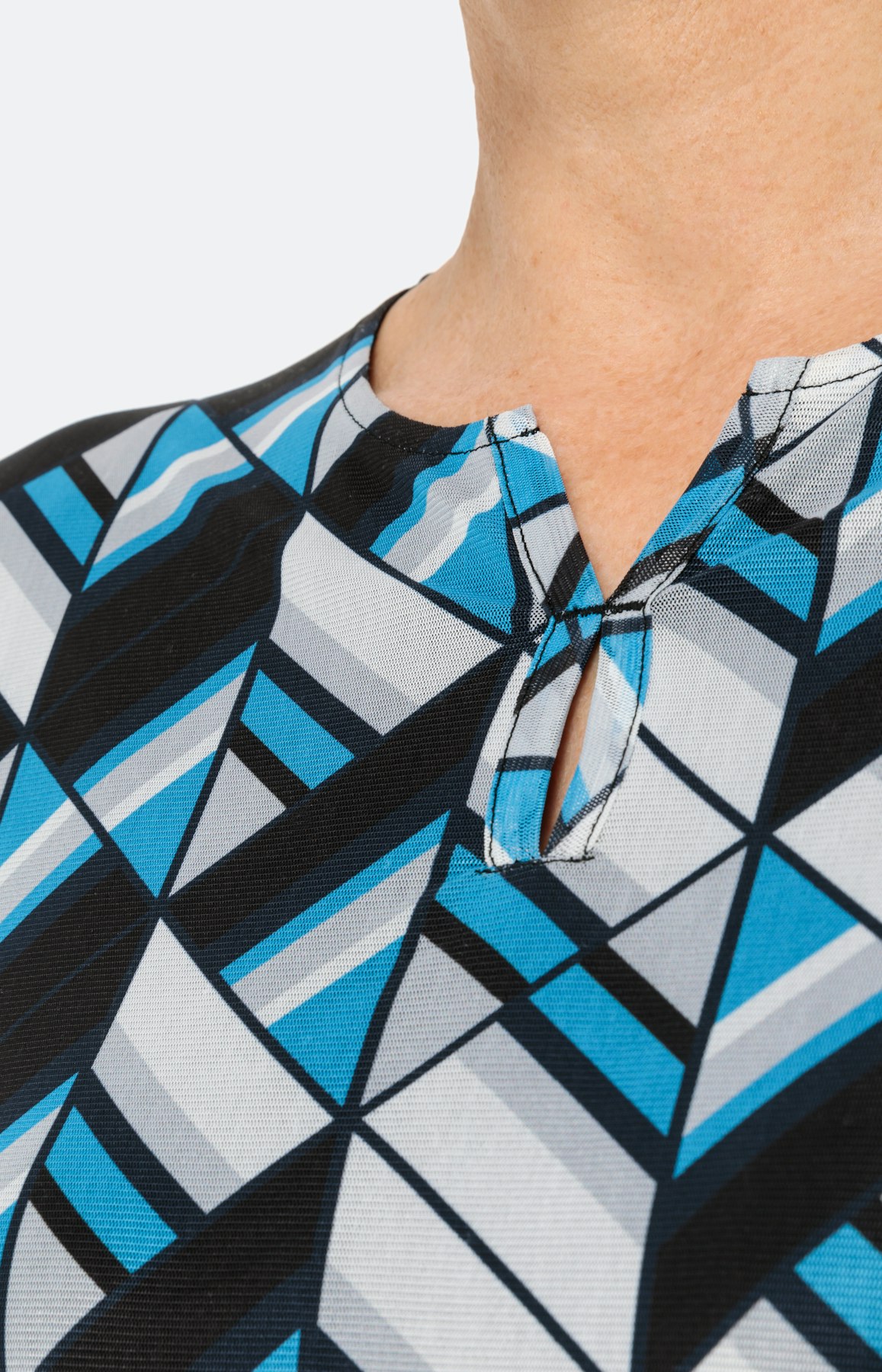 Shirt met lange mouwen van mesh