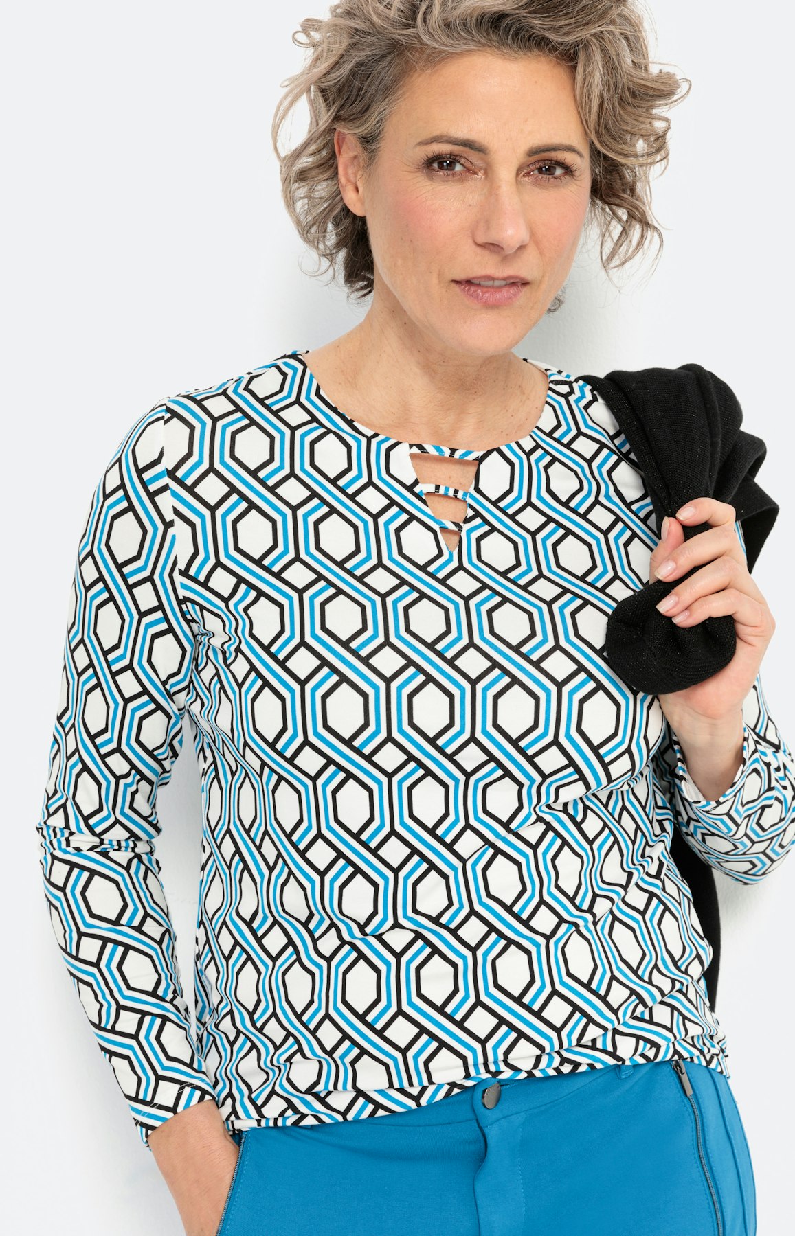 Shirt met lange mouwen en oogje