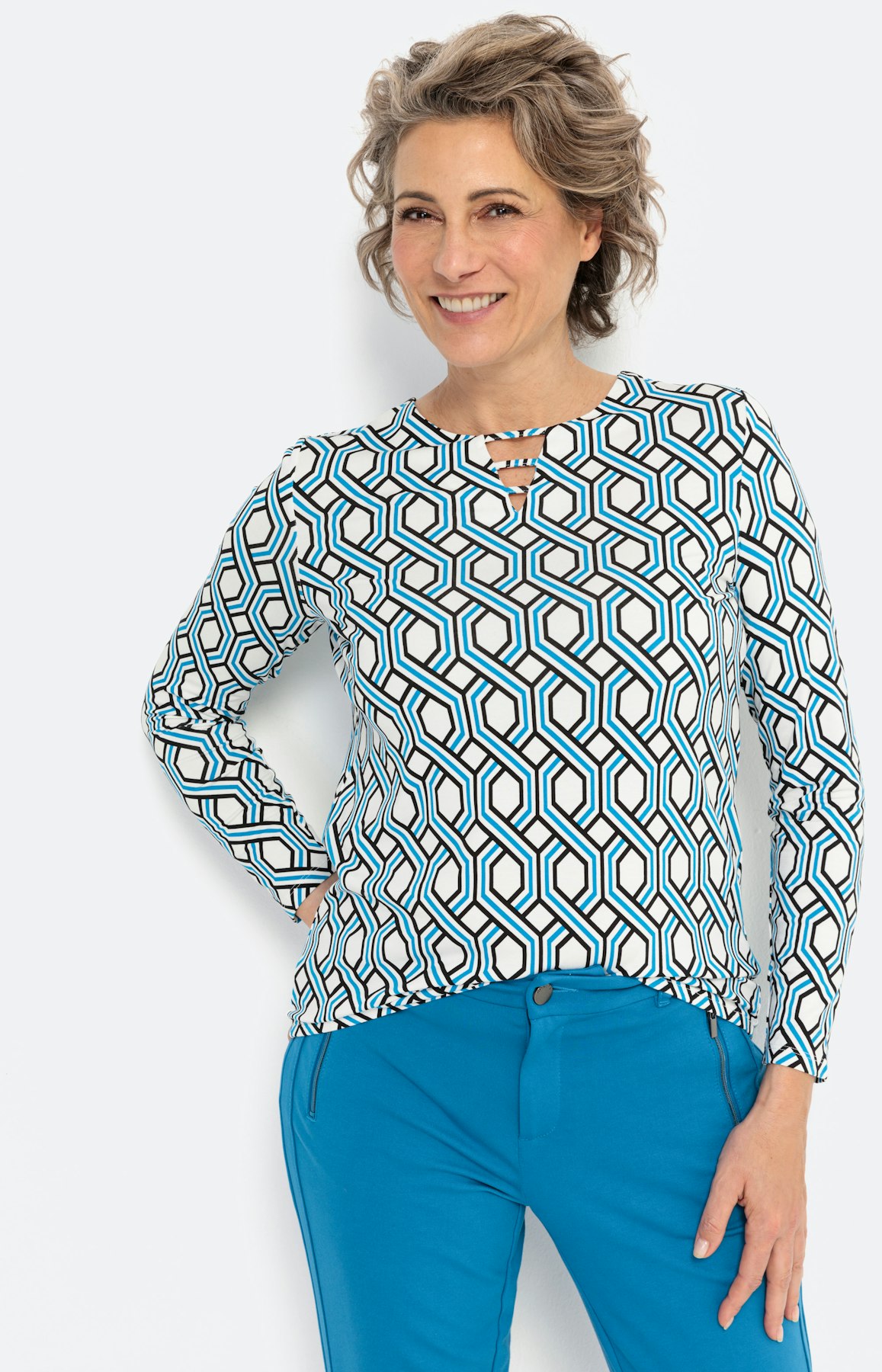 Shirt met lange mouwen en oogje