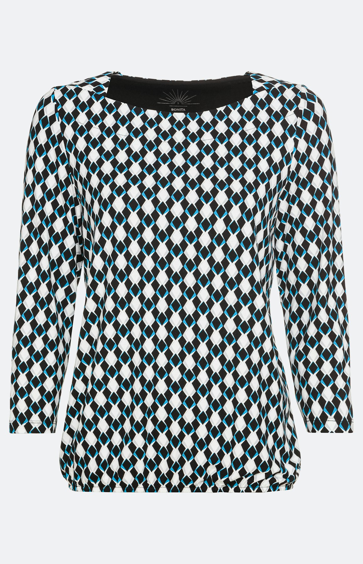 Shirt in all-over design met 3/4-mouwen