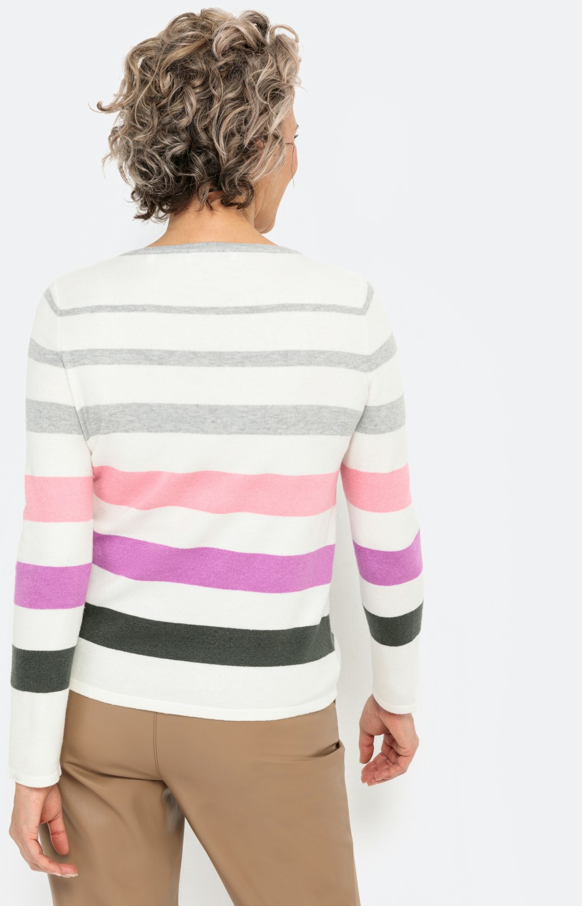 Weicher Pullover mit Streifenmuster