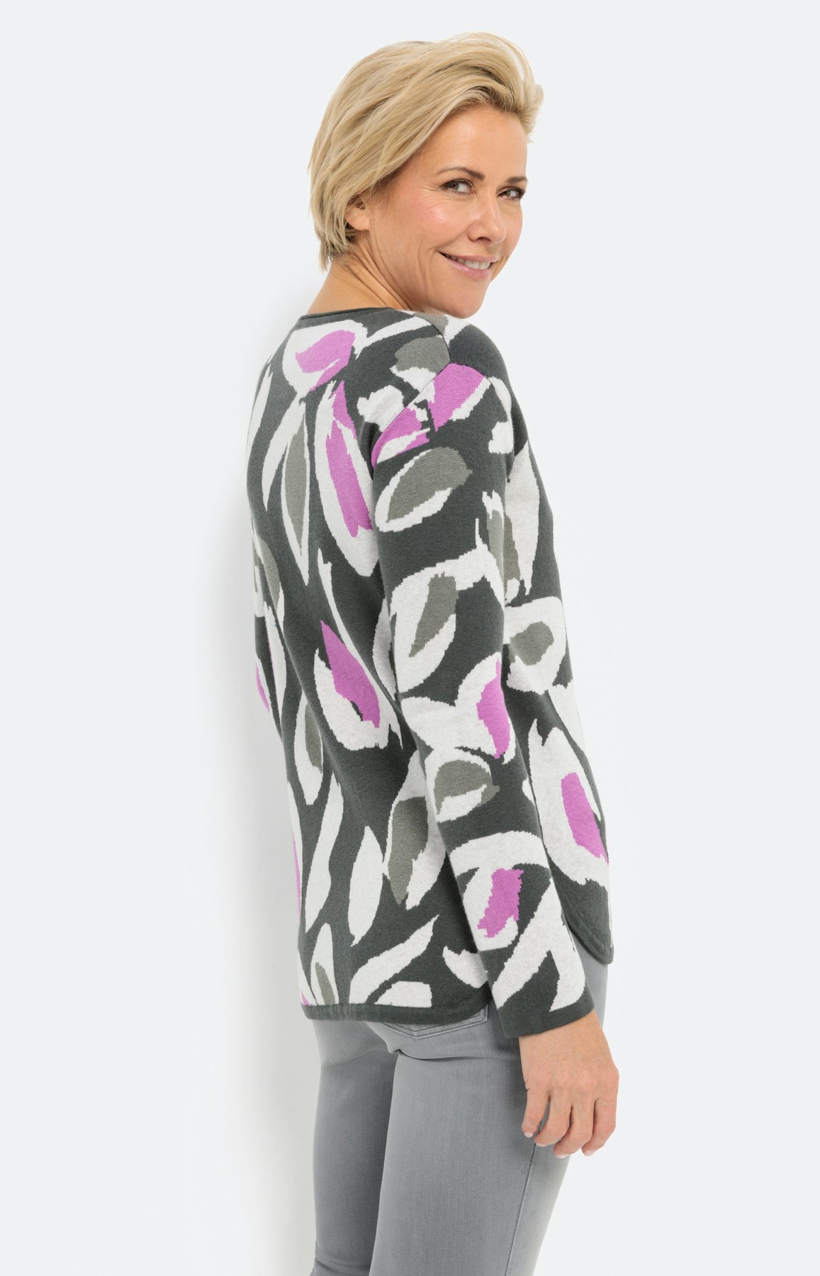 Trui met lange mouwen en High-Low-zoom