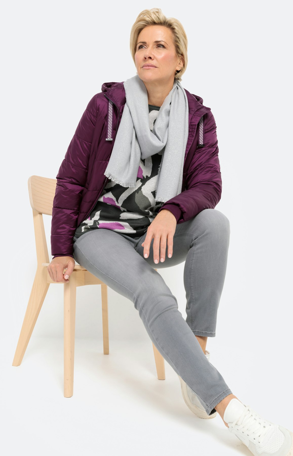 Trui met lange mouwen en High-Low-zoom