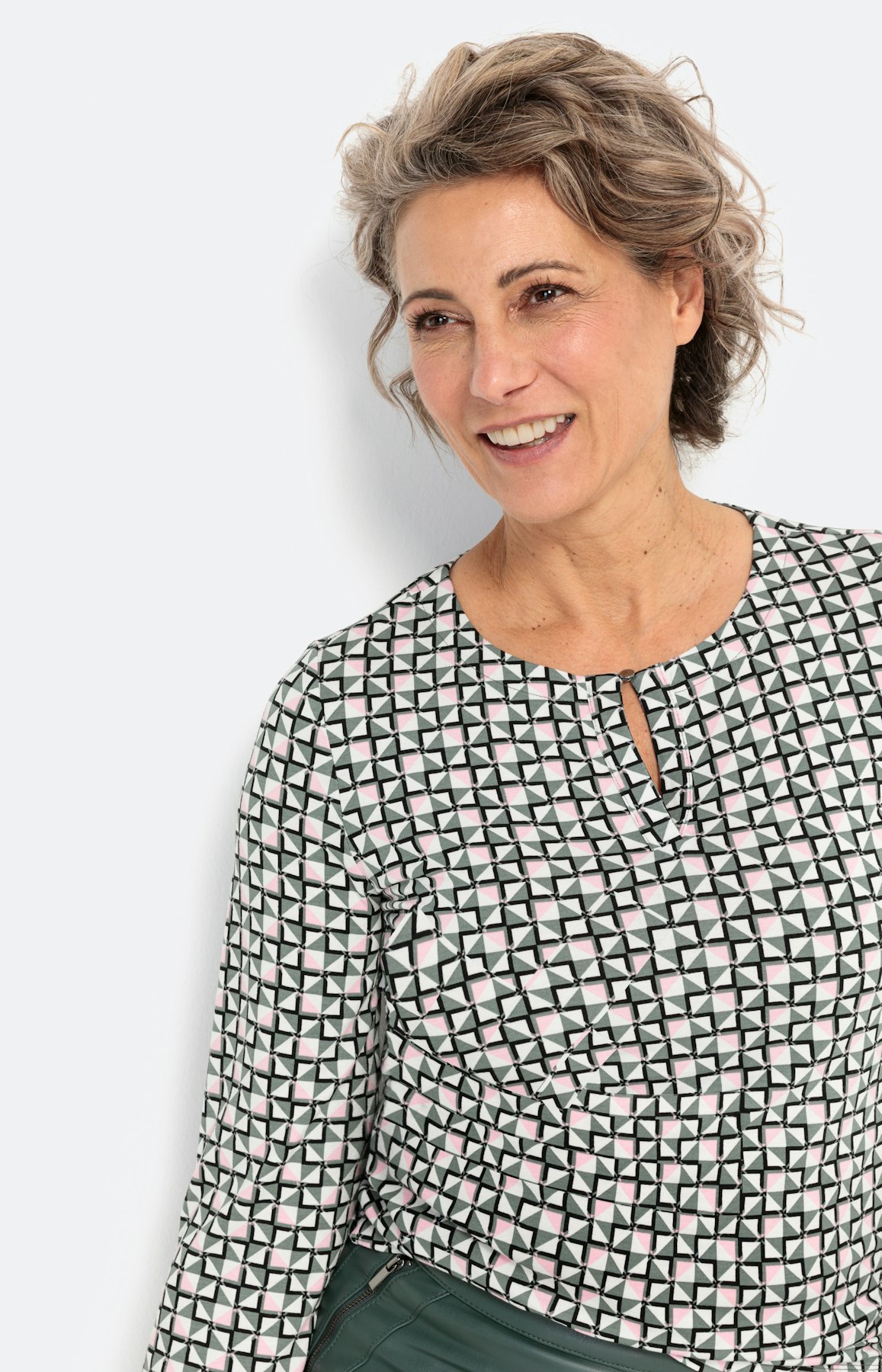 Shirt met lange mouwen en minimal-print