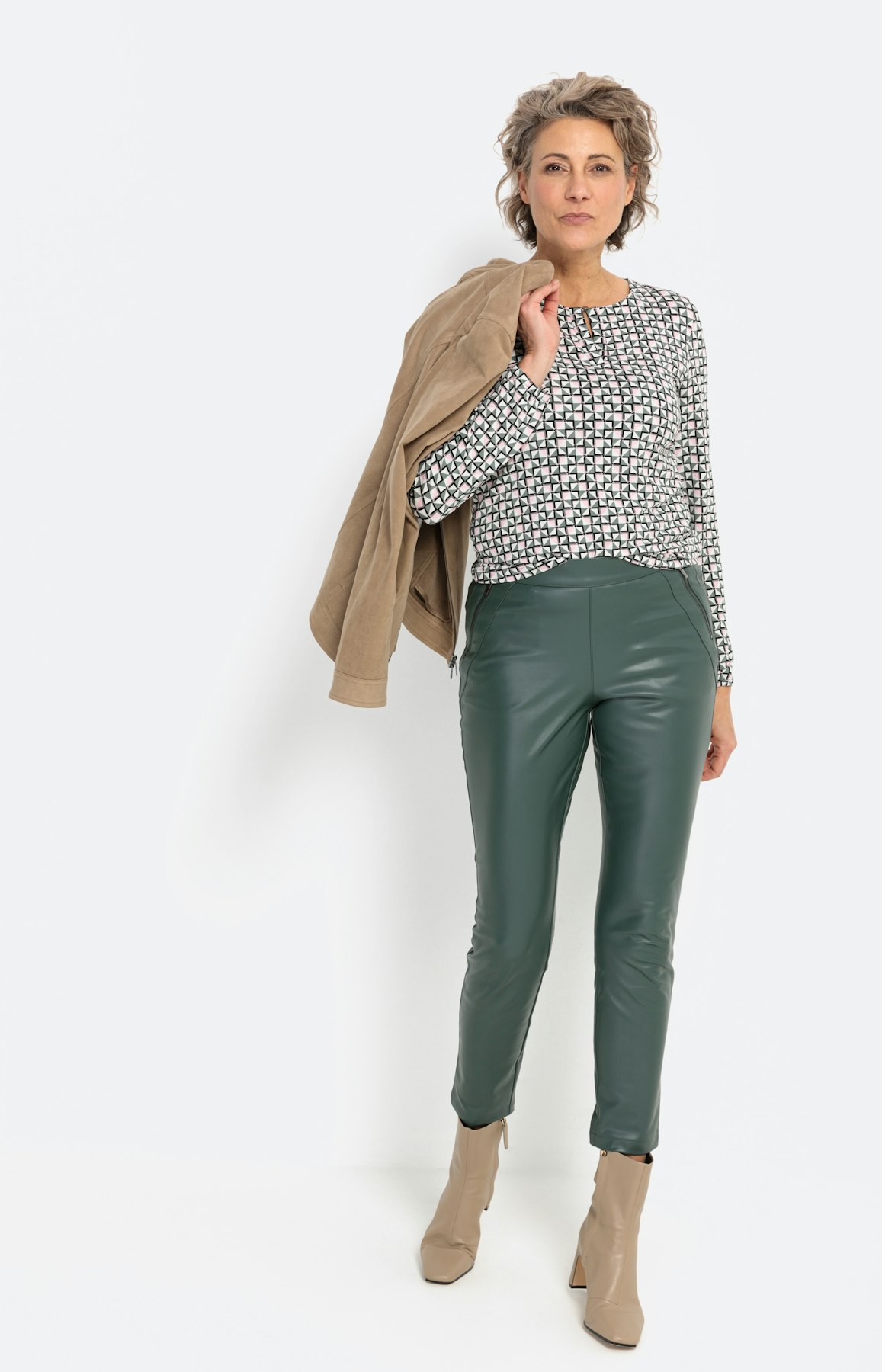 Shirt met lange mouwen en minimal-print