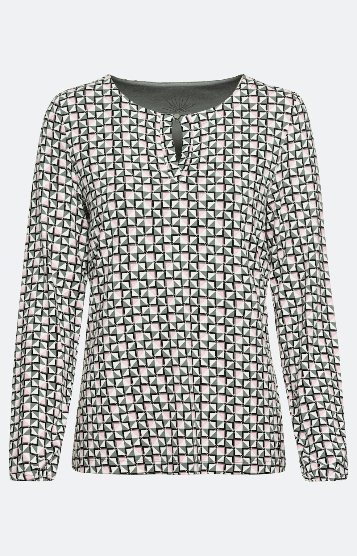 Shirt met lange mouwen en minimal-print