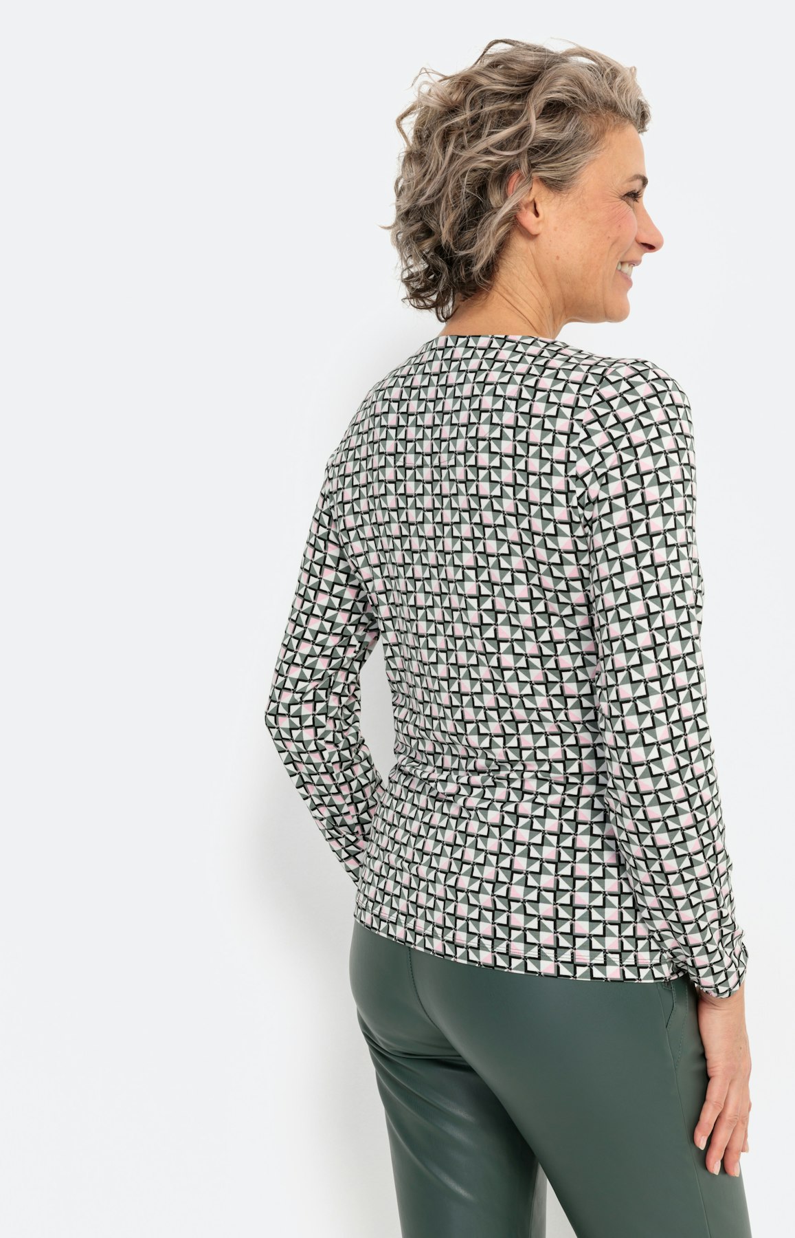 Shirt met lange mouwen en minimal-print