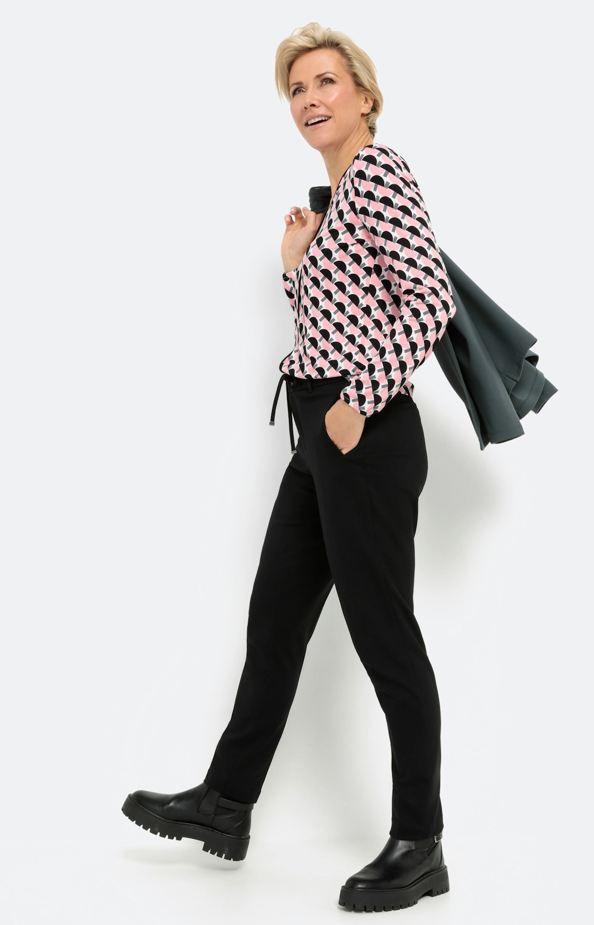 Shirt met lange mouwen in grafische look