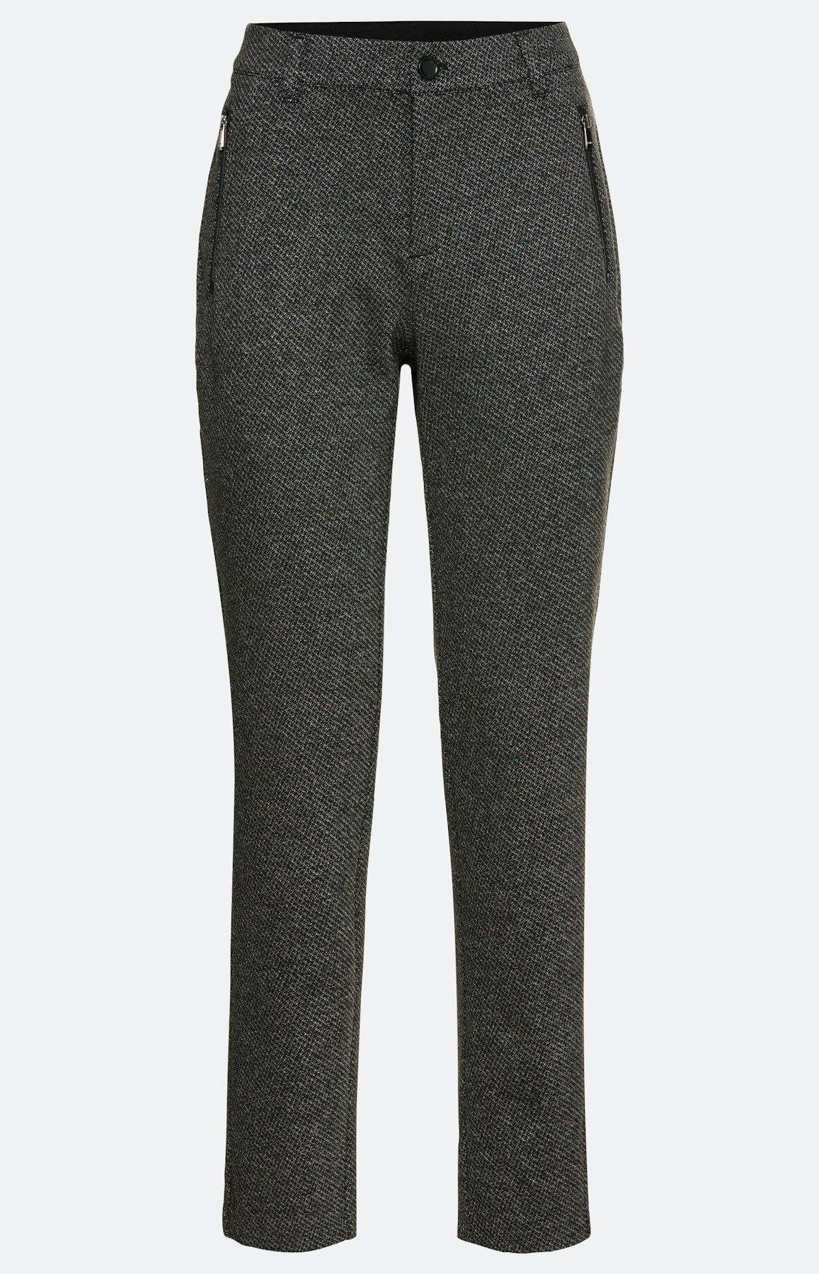 Broek met smalle pijpen in jacquard-look