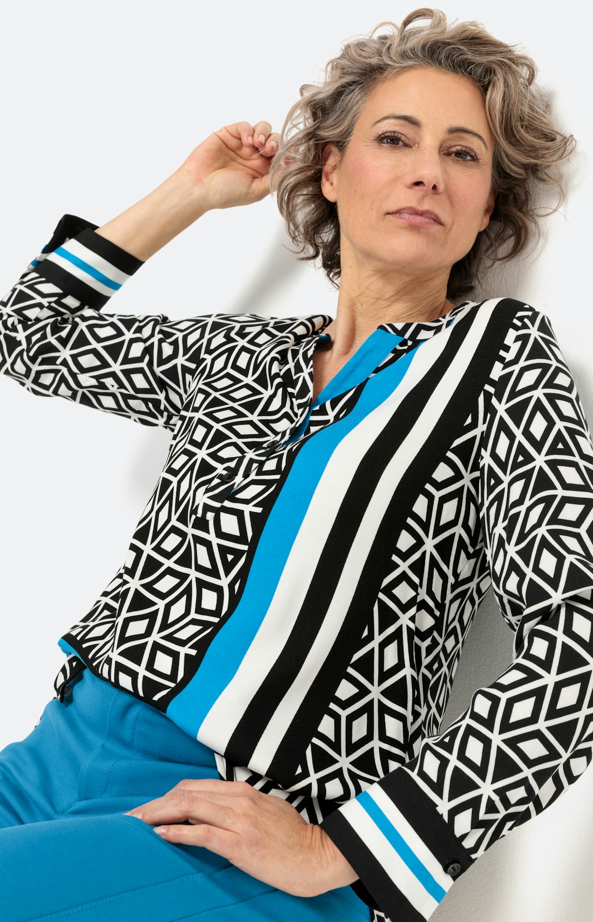 Tunika aus Viskose mit Print