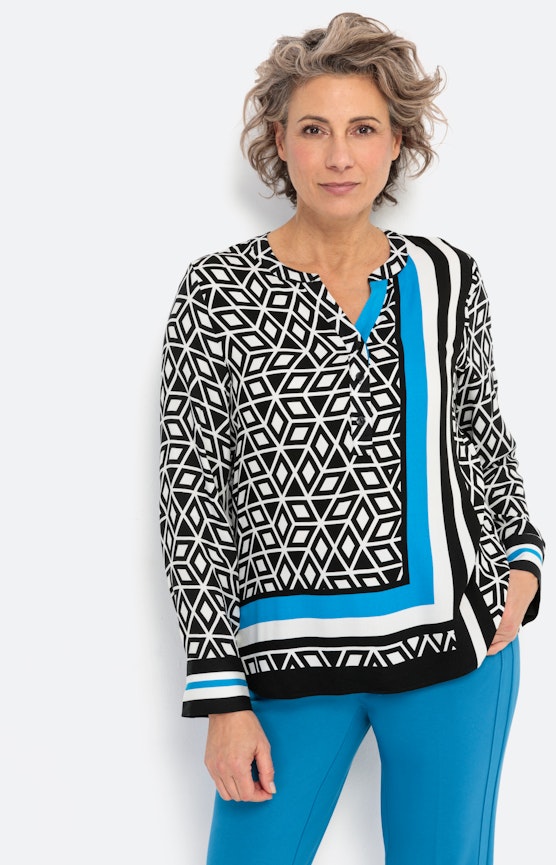 Tuniek vaan viscose met print
