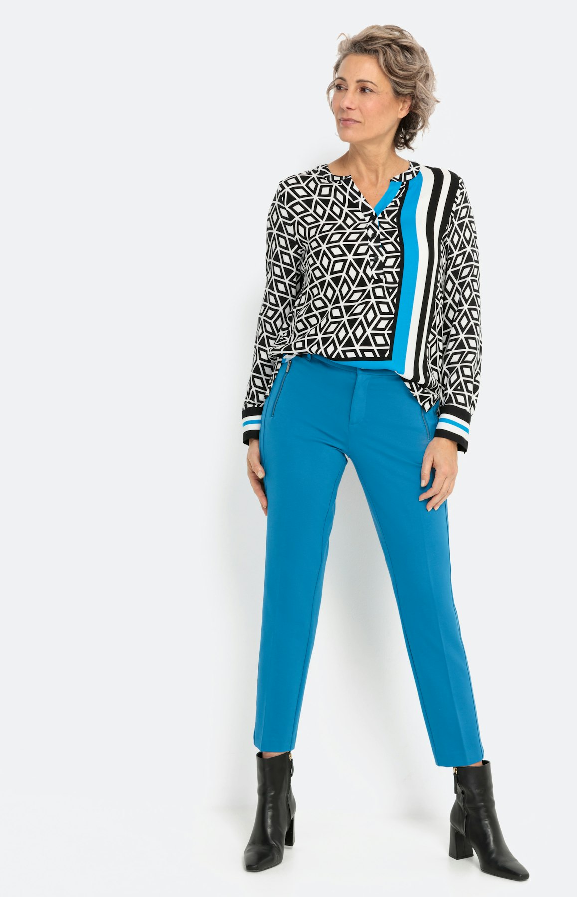 Tunika aus Viskose mit Print