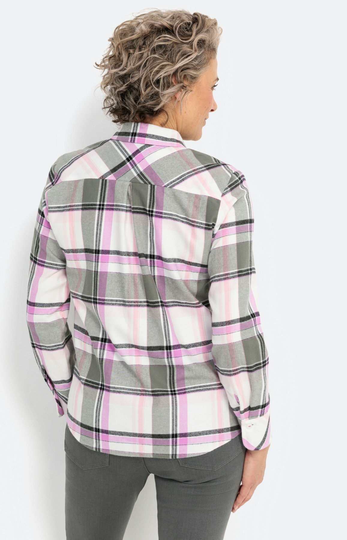 Karierte Bluse aus reiner Baumwolle