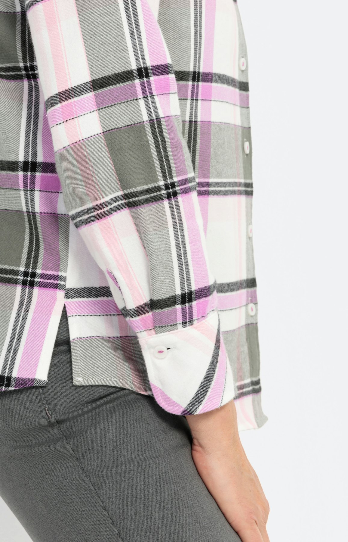 Karierte Bluse aus reiner Baumwolle