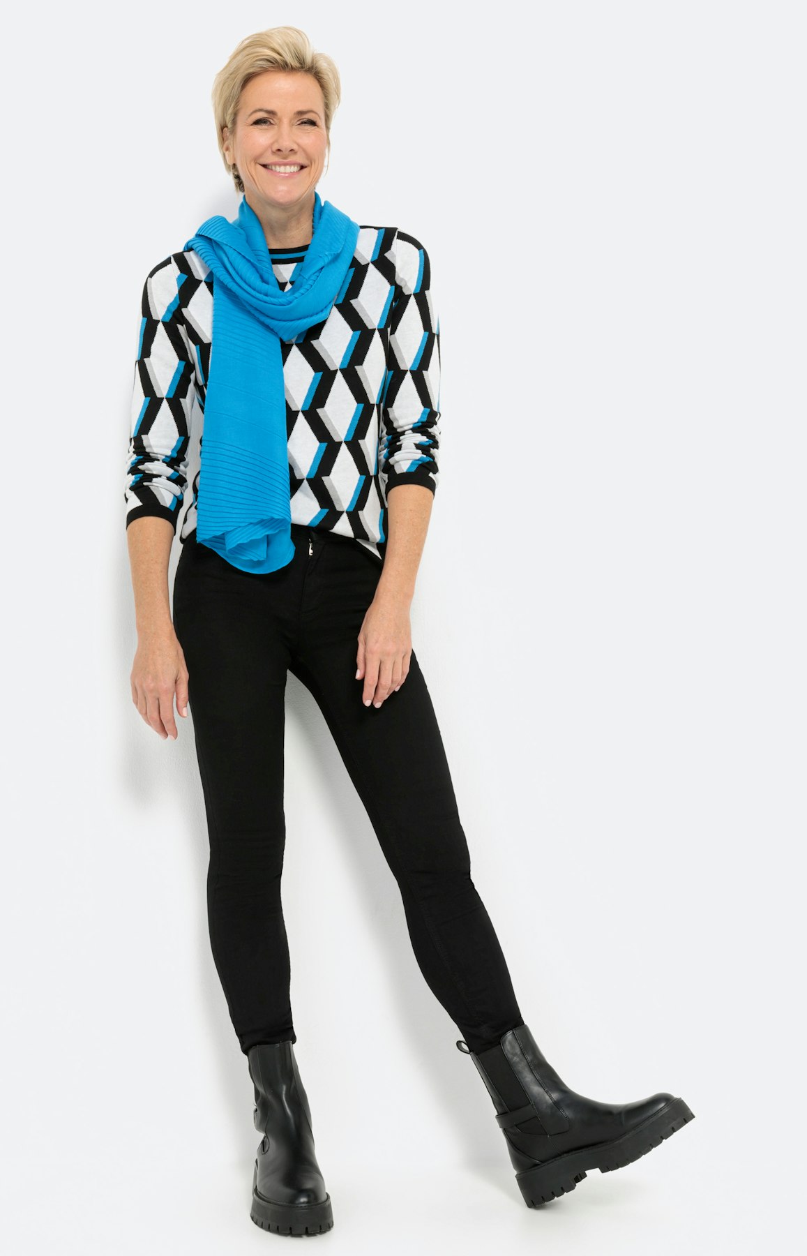 Pullover mit Boot-Ausschnitt